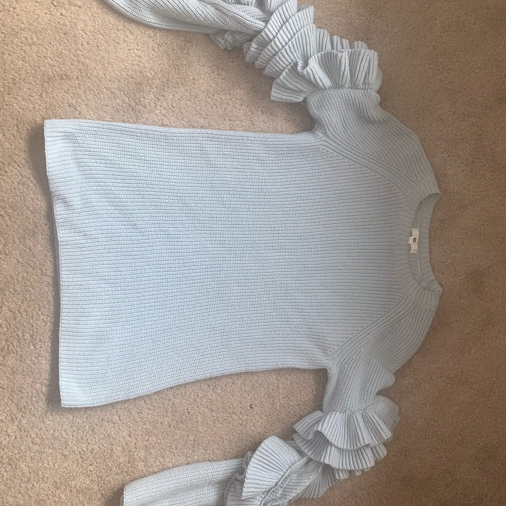 BP. Elbow cutout ruffle sweater